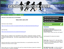 Tablet Screenshot of denisonsoccerclub.com